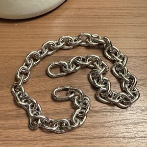Clare V. Chunky Silver Chain Link bag strap